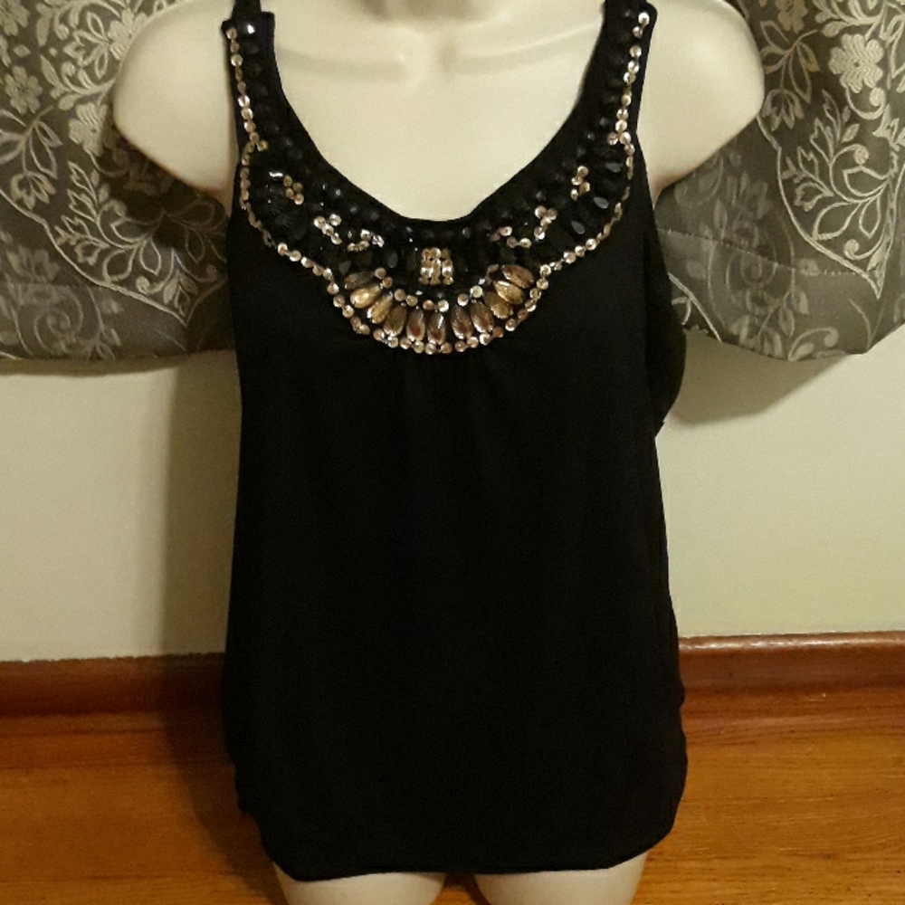 NWOT Embellished/jeweled tank top size xl